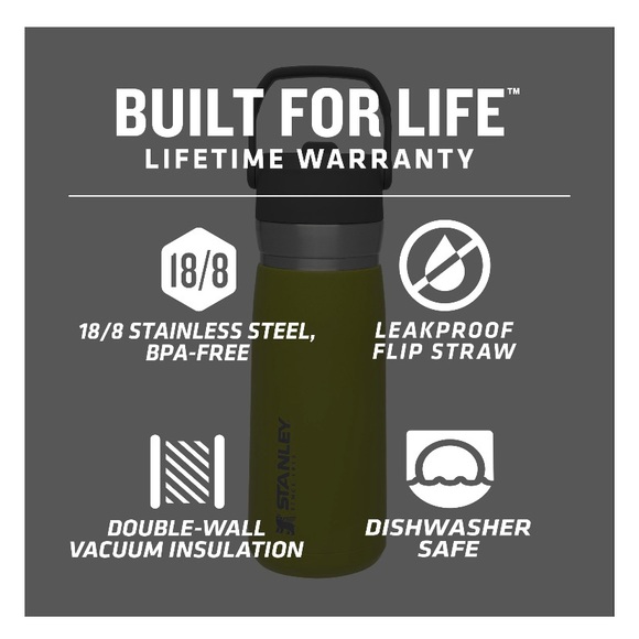 Stanley IceFlow™Tumbler 22 oz Flip Straw Insulated Stainless Steel - Picture 4 of 6